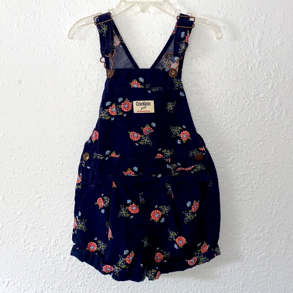Girls floral overalls